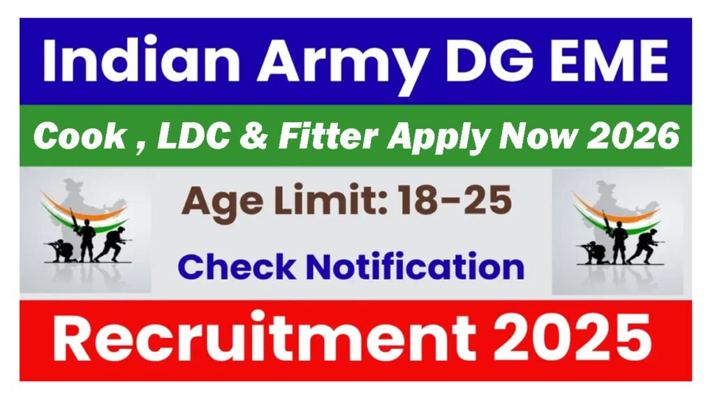 Army DGEME Group C Recruitment 2025-26