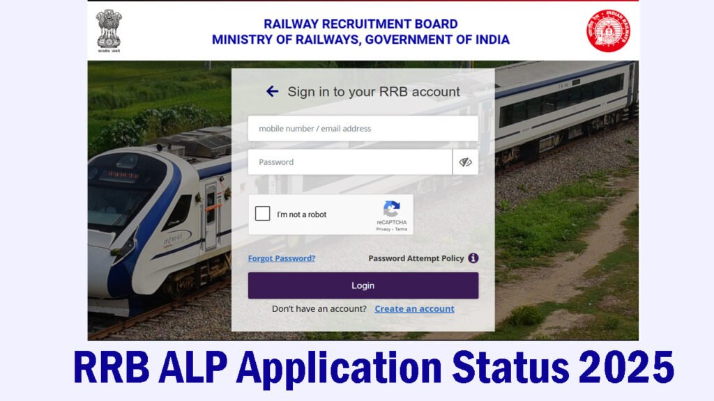 RRB ALP Application Status 2025
