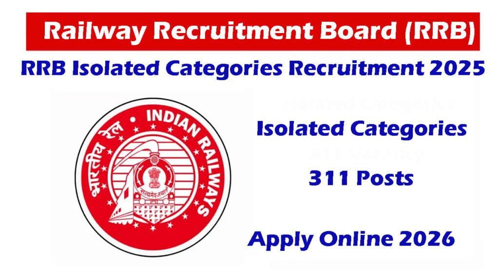 RRB Isolated Categories Recruitment 2026