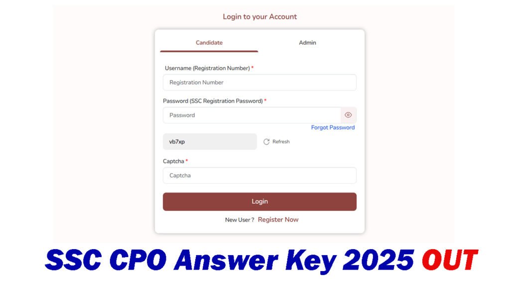 SSC CPO Answer Key 2025