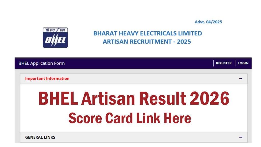 BHEL Artisan Result 2026