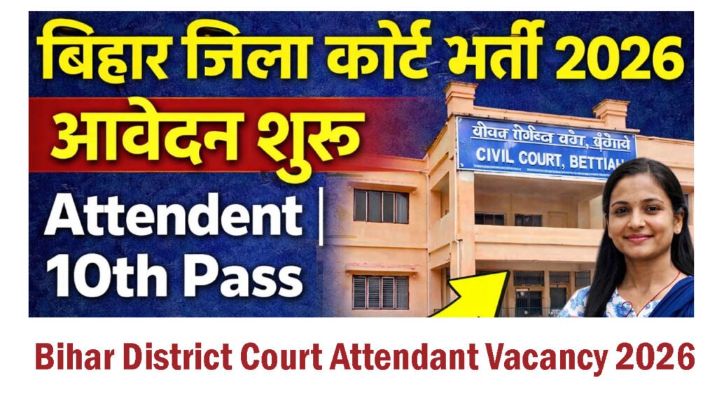 Bihar District Court Attendant Vacancy 2026