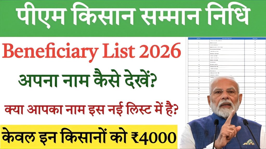 PM Kisan 22th Installment Beneficiary List 2026