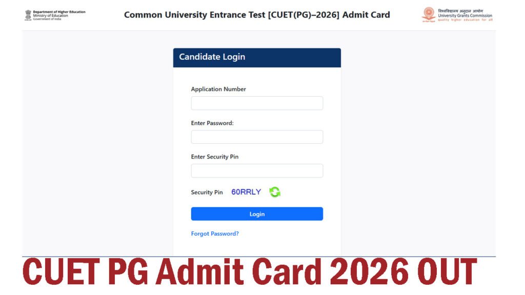 CUET PG Admit Card 2026