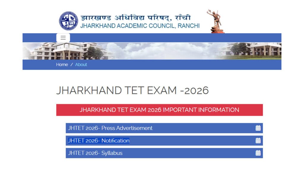 JTET Notification 2026