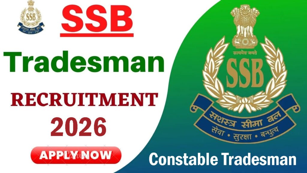 SSB Constable Tradesman Recruitment 2026