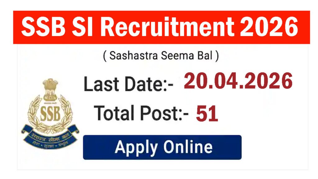 SSB SI Recruitment 2026