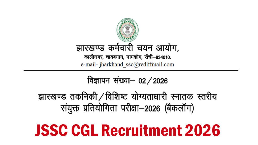 JSSC CGL Technical Recruitment 2026