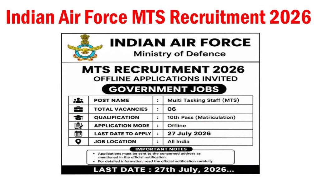 Indian Air Force MTS Recruitment 2026