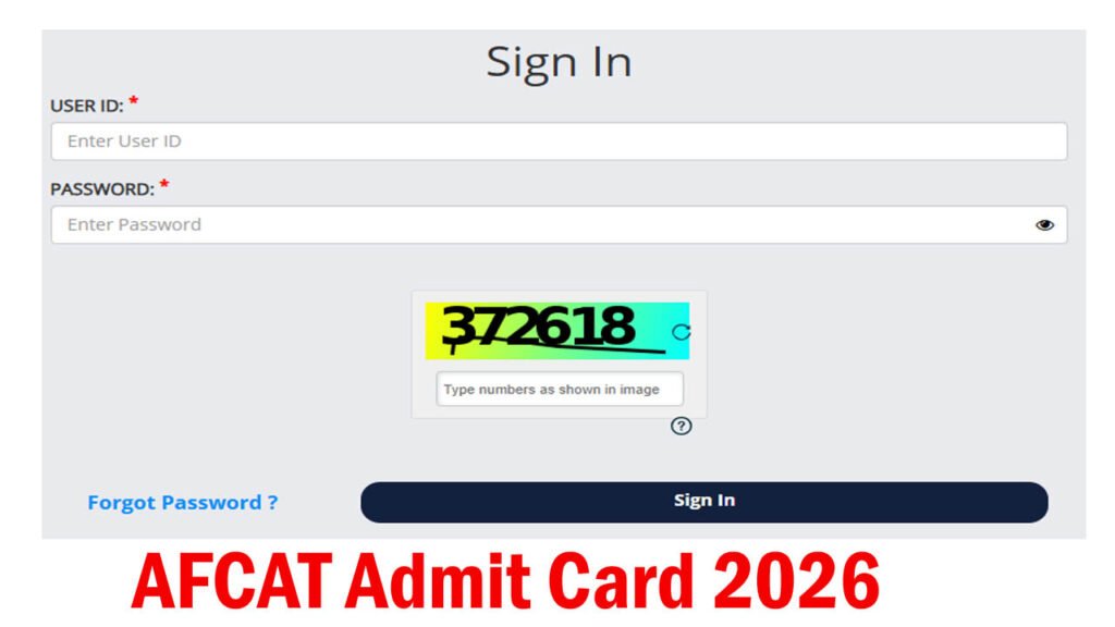 Air Force AFCAT Admit Card 2026