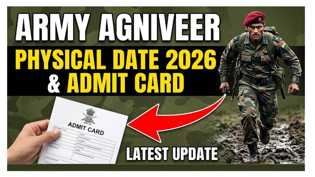 Army Agniveer Physical Date 2026 Join Indian Army Admit Card