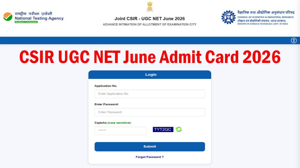 CSIR UGC NET June Admit Card 2026