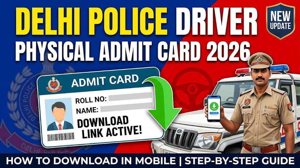 Delhi Police Driver Physical Admit Card 2026