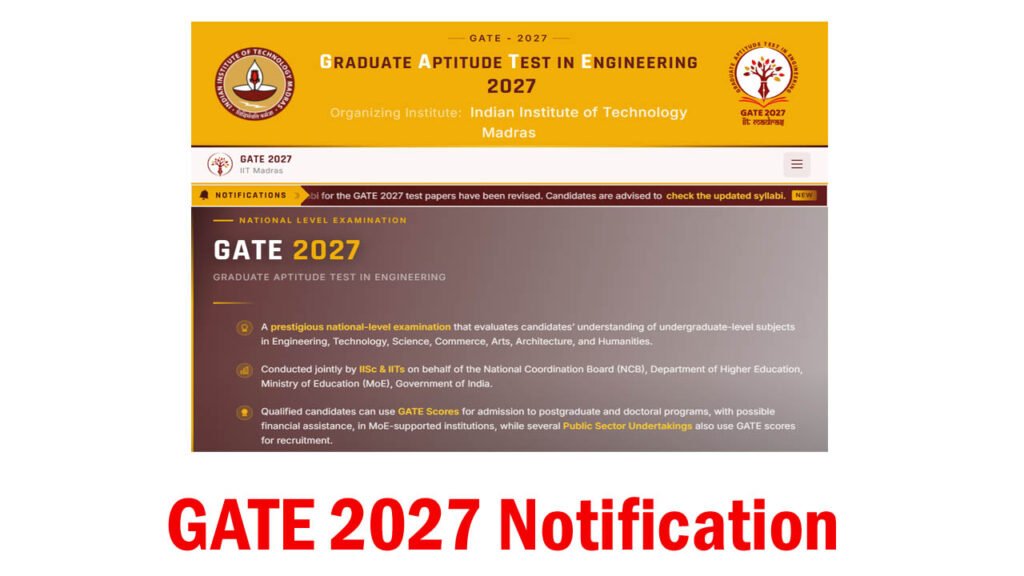 GATE 2027 Notification