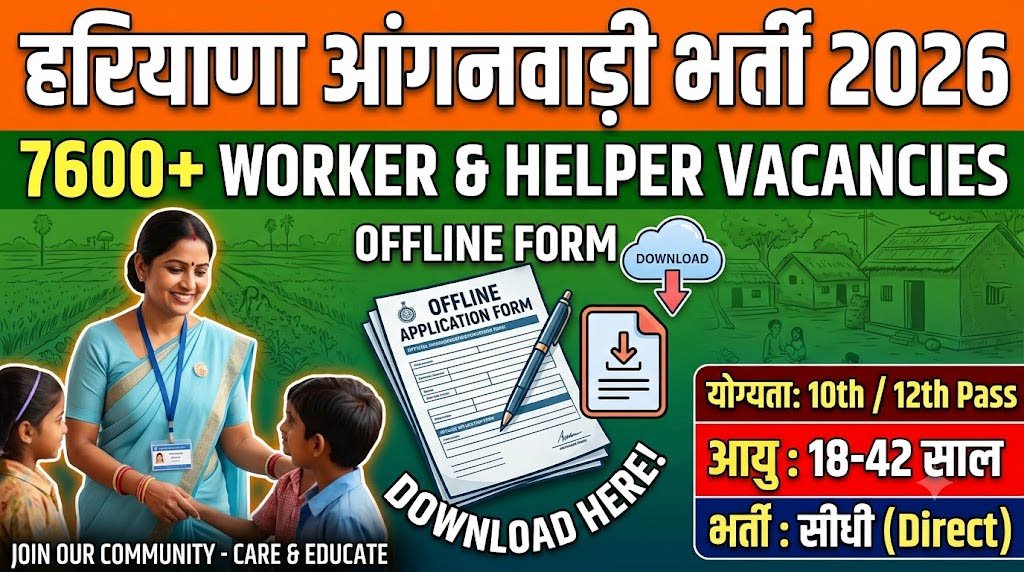 Haryana Anganwadi Recruitment 2026