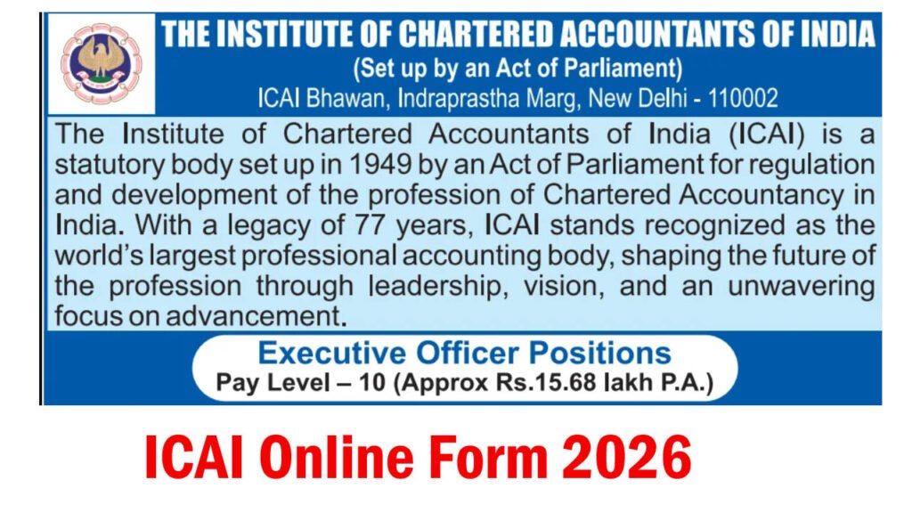 ICAI Recruitment 2026