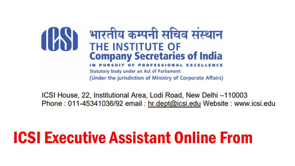 ICSI Executive Assistant Online From