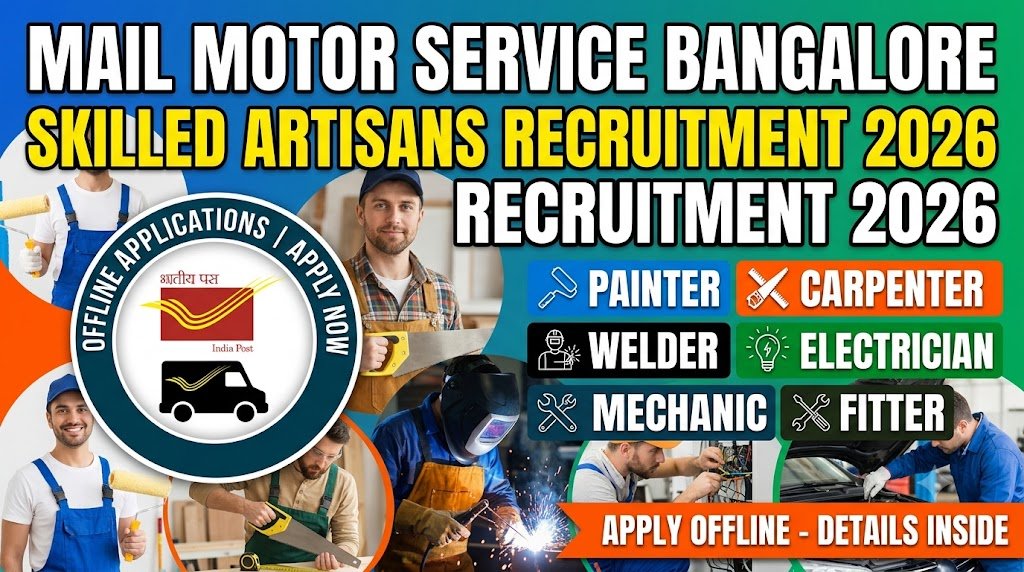 India Post Skilled Artisans Recruitment 2026