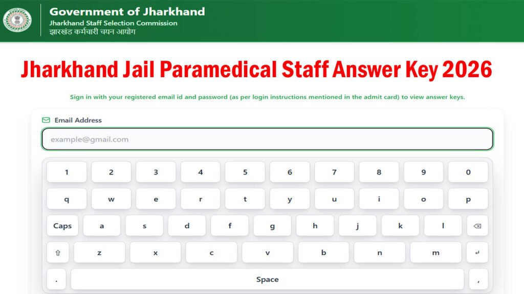 Jharkhand Jail Paramedical Staff Answer Key 2026