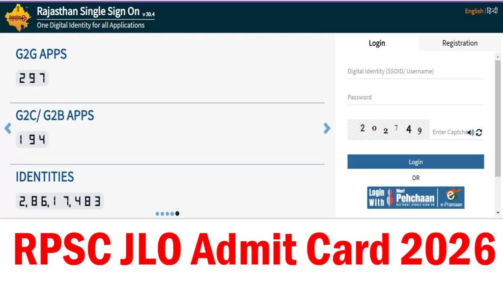 RPSC JLO Admit Card 2026