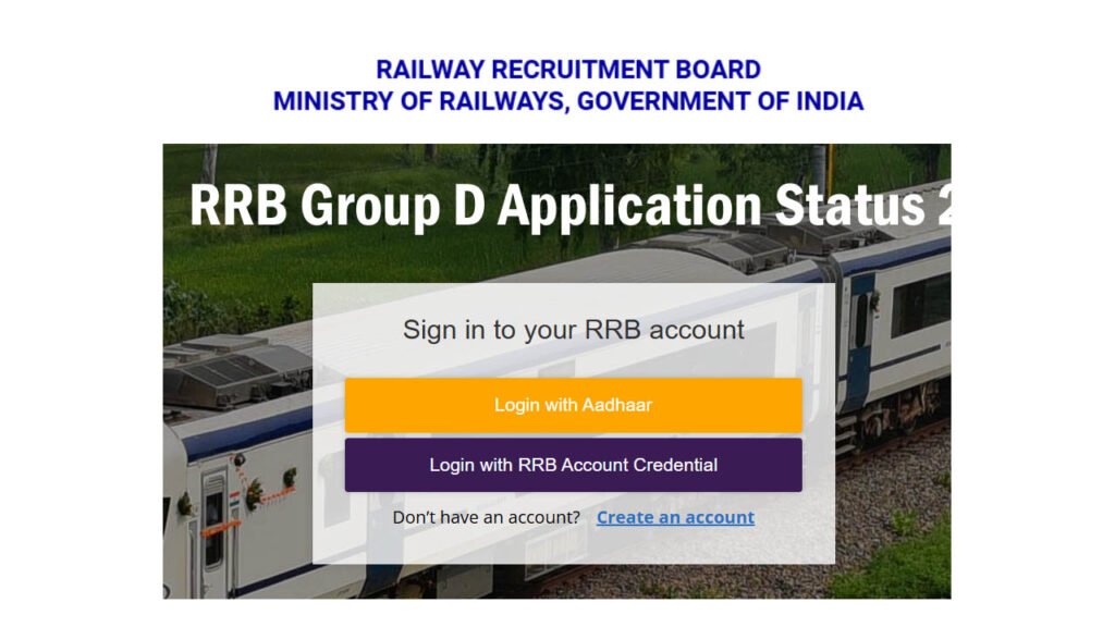 RRB Group D Application Status 2026