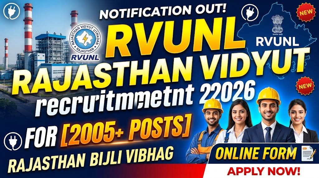 RVUNL Rajasthan Vidyut Utpadan Recruitment 2026