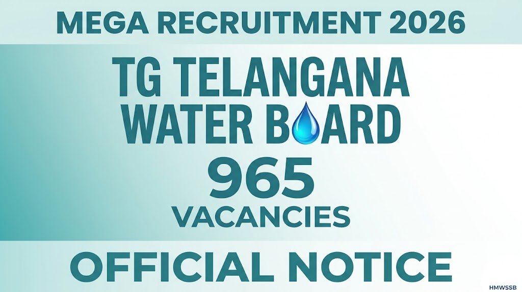 TG Telangana Water Board Recruitment 2026TG Telangana Water Board Recruitment 2026