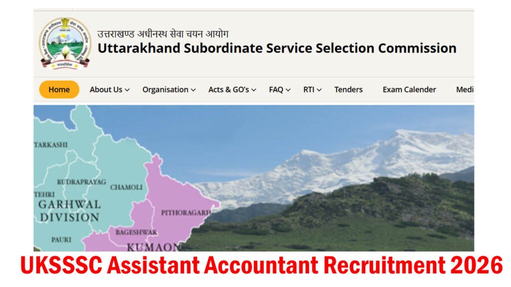 UKSSSC Assistant Accountant Recruitment 2026