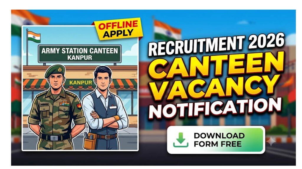 Army Station Canteen Kanpur Recruitment 2026
