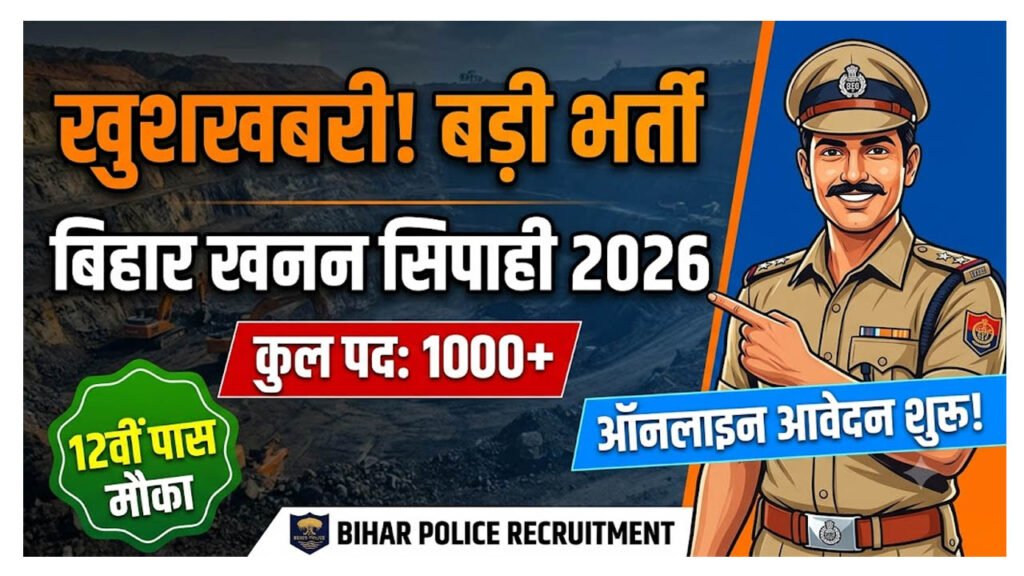Bihar Mining Constable Vacancy 2026