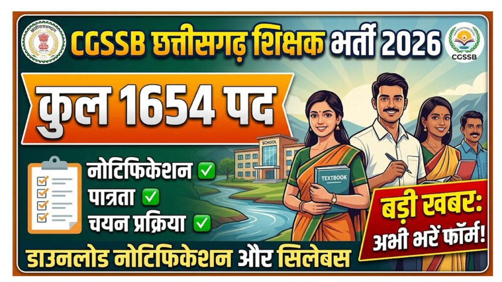 CGSSB Teacher Recruitment 2026