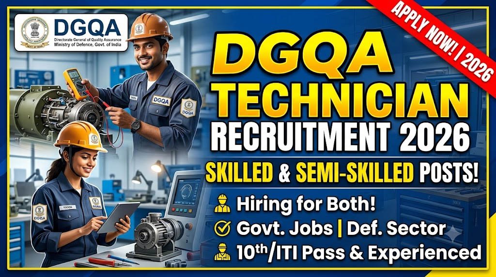 DGQA Technician Skilled Semi Skilled Recruitment 2026