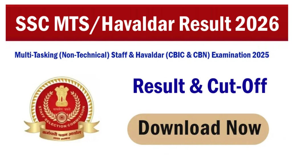 SSC MTS Havaldar Result 2026