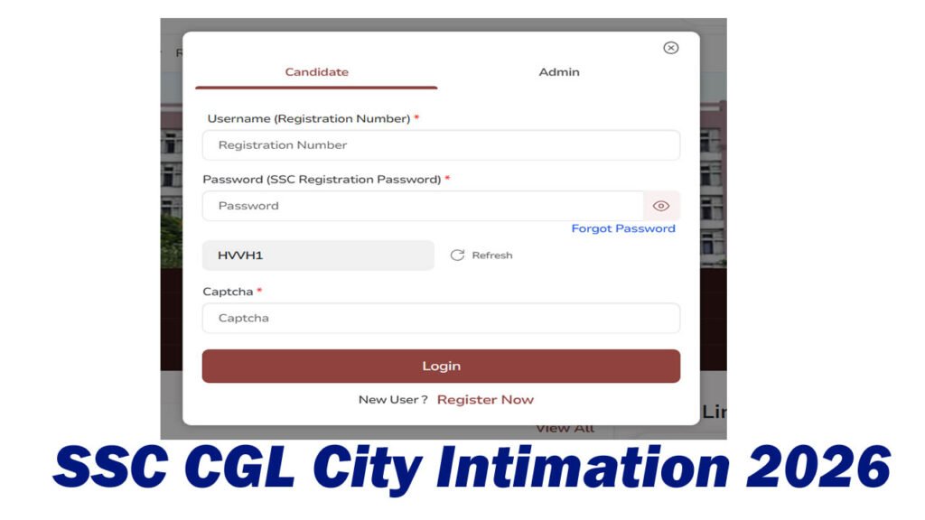 SSC CGL City Intimation 2026